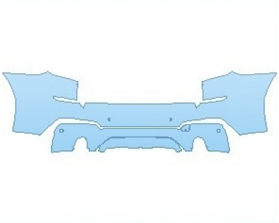 PAINT PROTECTION KIT - 2021 BMW X3 M-SPORT REAR BUMPER WITH SENSORS - PRECUT PPF CLEAR BRA WRAP