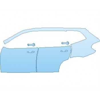 PAINT PROTECTION KIT - 2021 BMW X3 M-SPORT REAR QUARTER PANEL AND DOORS LEFT SIDE - PRECUT PPF CLEAR BRA WRAP