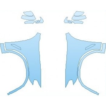 PAINT PROTECTION KIT - 2021 BMW X3 M-SPORT FULL FENDERS (NO WRAPPED EDGES) - PRECUT PPF CLEAR BRA WRAP
