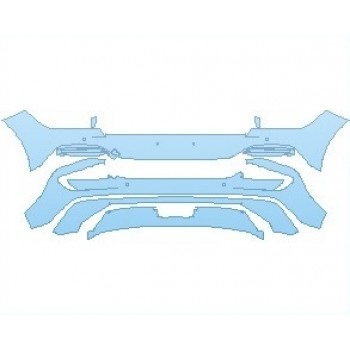 PAINT PROTECTION KIT - 2023 KIA EV6 GT-LINE REAR BUMPER WITH SENSORS - PRECUT PPF CLEAR BRA WRAP
