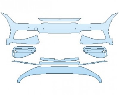 PAINT PROTECTION KIT - 2023 KIA EV6 GT-LINE BUMPER WITH SENSORS - PRECUT PPF CLEAR BRA WRAP