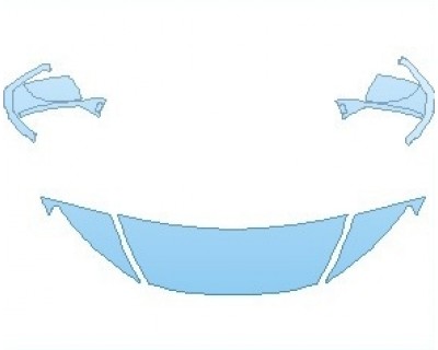 PAINT PROTECTION KIT - 2022 AUDI E-TRON GT RS HOOD 18 INCH (WRAPPED EDGES) - PRECUT PPF CLEAR BRA WRAP