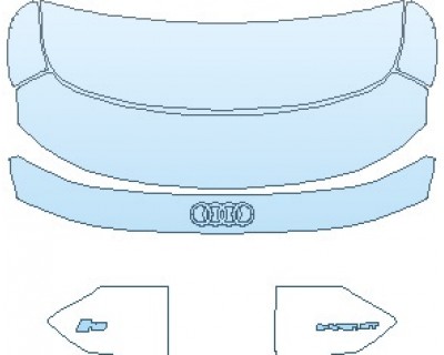 2022 AUDI E-TRON GT RS REAR DECK LID WITH LICENSE PLATE AND RS AND ETRON GT EMBLEMS