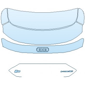 PAINT PROTECTION KIT - 2022 AUDI E-TRON GT RS REAR DECK LID WITH RS AND ETRON GT EMBLEMS - PRECUT PPF CLEAR BRA WRAP
