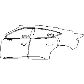 2022 AUDI E-TRON GT RS REAR QUARTER PANEL AND DOORS LEFT SIDE
