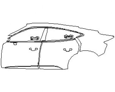 2023 AUDI E-TRON GT RS REAR QUARTER PANEL & DOORS LEFT SIDE