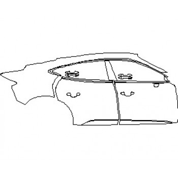 2023 AUDI E-TRON GT RS REAR QUARTER PANEL & DOORS RIGHT SIDE