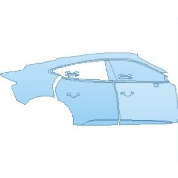PAINT PROTECTION KIT - 2022 AUDI E-TRON GT RS REAR QUARTER PANEL AND DOORS RIGHT SIDE - PRECUT PPF CLEAR BRA WRAP