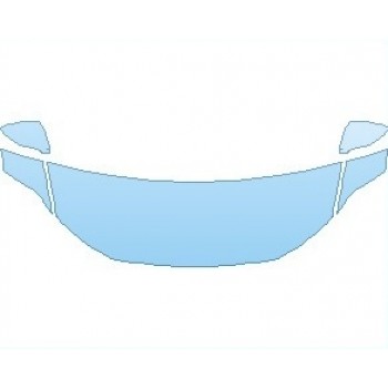 PAINT PROTECTION KIT - 2023 VOLKSWAGEN JETTA GLI S HOOD (NO WRAPPED EDGES) - PRECUT PPF CLEAR BRA WRAP