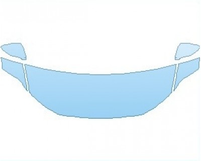 PAINT PROTECTION KIT - 2023 VOLKSWAGEN JETTA GLI S HOOD (NO WRAPPED EDGES) - PRECUT PPF CLEAR BRA WRAP