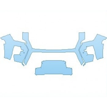 PAINT PROTECTION KIT - 2023 GMC YUKON AT4 BUMPER UPPER WITH SENSORS - PRECUT PPF CLEAR BRA WRAP