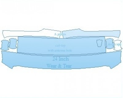 PAINT PROTECTION KIT - 2023 NISSAN TITAN PRO-4X COMMON WEAR AREA KIT WITH ANTENNA - PRECUT PPF CLEAR BRA WRAP