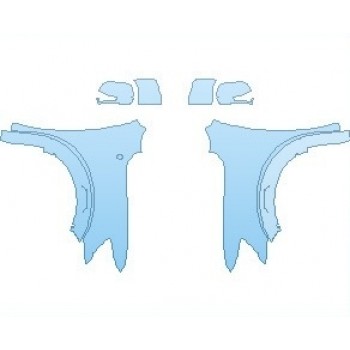 PAINT PROTECTION KIT - 2023 NISSAN TITAN PRO-4X FULL FENDERS (NO WRAPPED EDGES) - PRECUT PPF CLEAR BRA WRAP