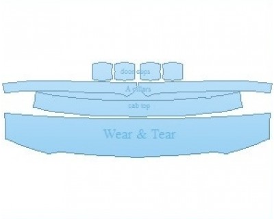 PAINT PROTECTION KIT - 2020 CHEVROLET SILVERADO 1500 LD LS COMMON WEAR AREA KIT - PRECUT PPF CLEAR BRA WRAP