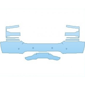 PAINT PROTECTION KIT - 2020 CHEVROLET SILVERADO 1500 LD LT BUMPER KIT WITH SENSORS - PRECUT PPF CLEAR BRA WRAP