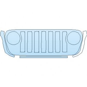 PAINT PROTECTION KIT - 2024 JEEP WRANGLER (JL) RUBICON 4 DOOR GRILLE - PRECUT PPF CLEAR BRA WRAP