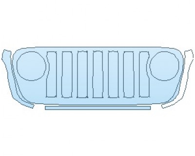 PAINT PROTECTION KIT - 2024 JEEP WRANGLER (JL) RUBICON 4 DOOR GRILLE - PRECUT PPF CLEAR BRA WRAP