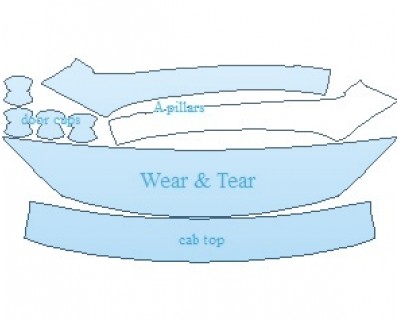 PAINT PROTECTION KIT - 2020 VOLKSWAGEN TIGUAN LIMITED COMMON WEAR AREA KIT - PRECUT PPF CLEAR BRA WRAP