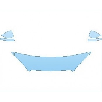 PAINT PROTECTION KIT - 2019 VOLVO XC90 HYBRID R DESIGN HOOD KIT (18 INCH) (WRAPPED EDGES) - PRECUT PPF CLEAR BRA WRAP