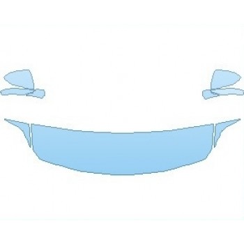 PAINT PROTECTION KIT - 2020 BMW X2 M35I HOOD 18 INCH WRAPPED EDGES - INVISIBLEMASK - 3M PAINT PROTECTION