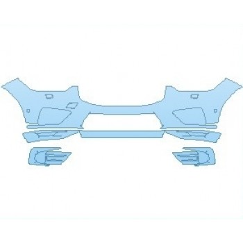 PAINT PROTECTION KIT - 2021 VOLVO XC60 R-DESIGN T5 BUMPER WITH WASHERS AND SENORS - PRECUT PPF CLEAR BRA WRAP