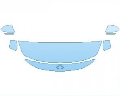 PAINT PROTECTION KIT - 2021 KIA SELTOS LX HOOD (NO WRAPPED EDGES) - PRECUT PPF CLEAR BRA WRAP