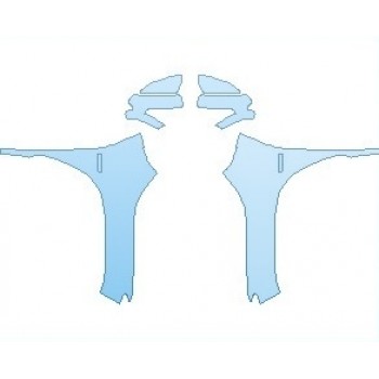 PAINT PROTECTION KIT - 2021 HYUNDAI KONA ELECTRIC ULTIMATE FULL FENDERS (WRAPPED EDGES) WITH BLUE DRIVE BADGE - PRECUT PPF CLEAR BRA WRAP