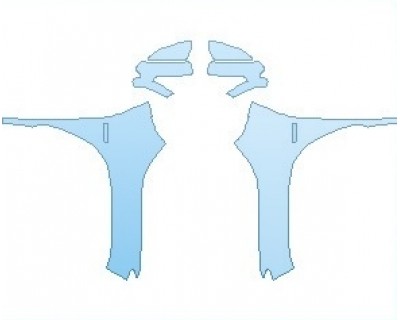 PAINT PROTECTION KIT - 2021 HYUNDAI KONA ELECTRIC LIMITED FULL FENDERS (WRAPPED EDGES) WITH BLUE DRIVE BADGE - PRECUT PPF CLEAR BRA WRAP