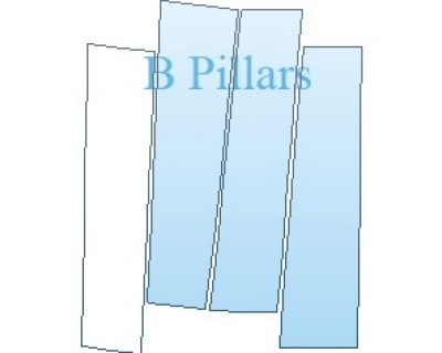 PAINT PROTECTION KIT - 2023 GMC SIERRA 1500 ELEVATION B PILLARS - PRECUT PPF CLEAR BRA WRAP