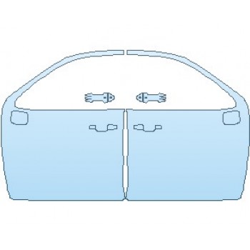 PAINT PROTECTION KIT - 2023 GMC SIERRA 1500 ELEVATION DOORS FRONT - PRECUT PPF CLEAR BRA WRAP