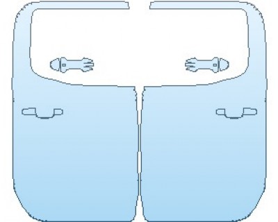 PAINT PROTECTION KIT - 2023 GMC SIERRA 1500 ELEVATION DOORS REAR DOUBLE CAB - PRECUT PPF CLEAR BRA WRAP