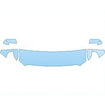 PAINT PROTECTION KIT - 2024 GMC SIERRA 1500 SIERRA HOOD 18 INCH (WRAPPED EDGES) - PRECUT PPF CLEAR BRA WRAP