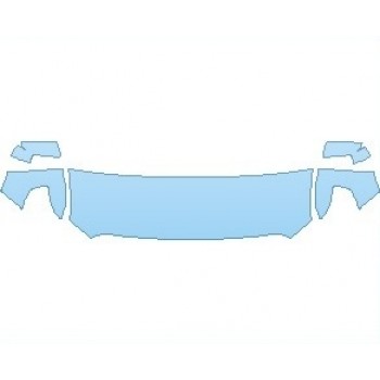 PAINT PROTECTION KIT - 2023 GMC SIERRA 1500 ELEVATION HOOD (NO WRAPPED EDGES) - PRECUT PPF CLEAR BRA WRAP