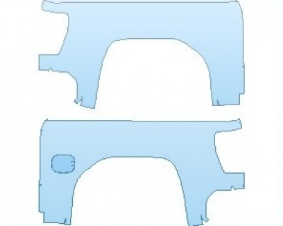 PAINT PROTECTION KIT - 2023 GMC SIERRA 1500 ELEVATION BOX 69.92 INCH HAND CUT OR REMOVE AND REPLACE EMBLEMS - PRECUT PPF CLEAR BRA WRAP