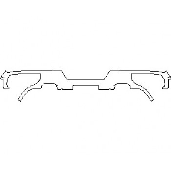 2022 GMC SIERRA 1500 ELEVATION REAR BUMPER WITH VISIBLE DUAL EXHAUST