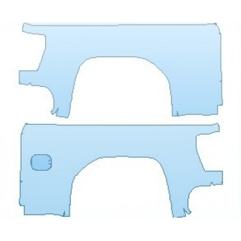PAINT PROTECTION KIT - 2024 GMC SIERRA 1500 SIERRA BOX 79.44 INCH HAND CUT OR REMOVE AND REPLACE EMBLEMS - PRECUT PPF CLEAR BRA WRAP