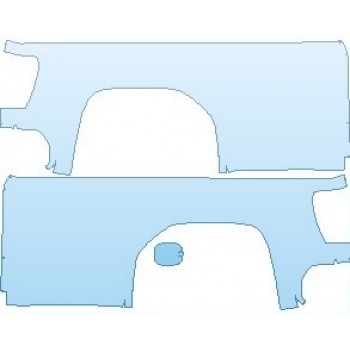 PAINT PROTECTION KIT - 2024 GMC SIERRA 1500 SIERRA BOX 98.2 INCH HAND CUT OR REMOVE AND REPLACE EMBLEMS - PRECUT PPF CLEAR BRA WRAP