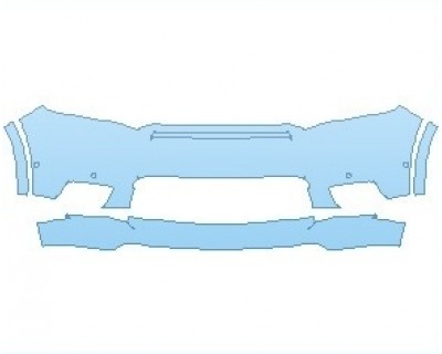 PAINT PROTECTION KIT - 2020 DODGE DURANGO SRT  BUMPER WITH SENSORS - PRECUT PPF CLEAR BRA WRAP