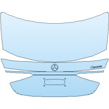 PAINT PROTECTION KIT - 2022 MERCEDES S CLASS 580 EXECUTIVE LINE SEDAN REAR DECK LID WITH 4MATIC EMBLEM - PRECUT PPF CLEAR BRA WRAP