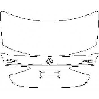 2021 MERCEDES S CLASS 580 LUXURY LINE SEDAN REAR DECK LID WITH S500 AND 4MATIC EMBLEM
