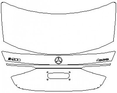 2022 MERCEDES S CLASS 580 LUXURY LINE SEDAN REAR DECK LID WITH S500 AND 4MATIC EMBLEM