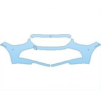 PAINT PROTECTION KIT - 2023 MERCEDES S CLASS 580 LUXURY LINE SEDAN BUMPER WITH SENSORS - PRECUT PPF CLEAR BRA WRAP
