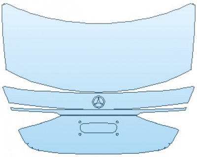 PAINT PROTECTION KIT - 2022 MERCEDES S CLASS 580 EXECUTIVE LINE SEDAN REAR DECK LID - PRECUT PPF CLEAR BRA WRAP