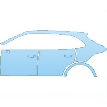 PAINT PROTECTION KIT - 2022 PORSCHE CAYENNE SUV S REAR QUARTER PANEL AND DOORS LEFT SIDE - PRECUT PPF CLEAR BRA WRAP