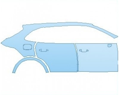 PAINT PROTECTION KIT - 2022 PORSCHE CAYENNE SUV E-HYBRID REAR QUARTER PANEL AND DOORS RIGHT SIDE - PRECUT PPF CLEAR BRA WRAP