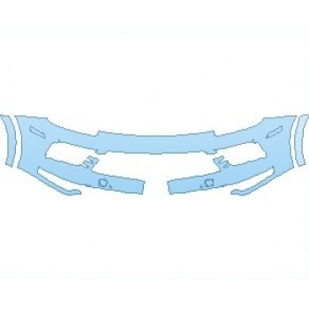 PAINT PROTECTION KIT - 2022 PORSCHE CAYENNE SUV BASE BUMPER WITH SENSORS - PRECUT PPF CLEAR BRA WRAP