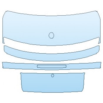 PAINT PROTECTION KIT - 2022 FORD MUSTANG ECOBOOST PREMIUM CONVERTIBLE REAR DECK LID - PRECUT PPF CLEAR BRA WRAP