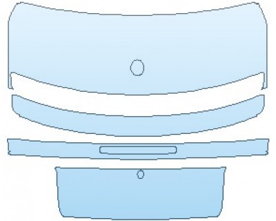 PAINT PROTECTION KIT - 2020 FORD MUSTANG ECOBOOST PREMIUM CONVERTIBLE REAR DECK LID - PRECUT PPF CLEAR BRA WRAP