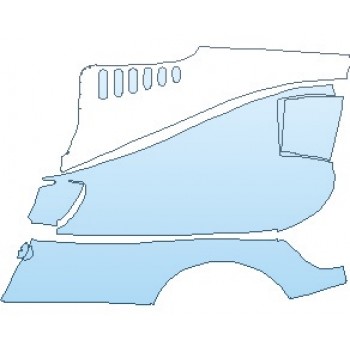 PAINT PROTECTION KIT - 2023 PAGANI HUAYRA ROADSTER REAR QUARTER PANEL LEFT - PRECUT PPF CLEAR BRA WRAP