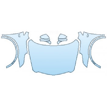 PAINT PROTECTION KIT - 2017 CADILLAC XT5 PLATINUM FULL HOOD(WRAPPED EDGES) FENDERS MIRRORS - PRECUT PPF CLEAR BRA WRAP